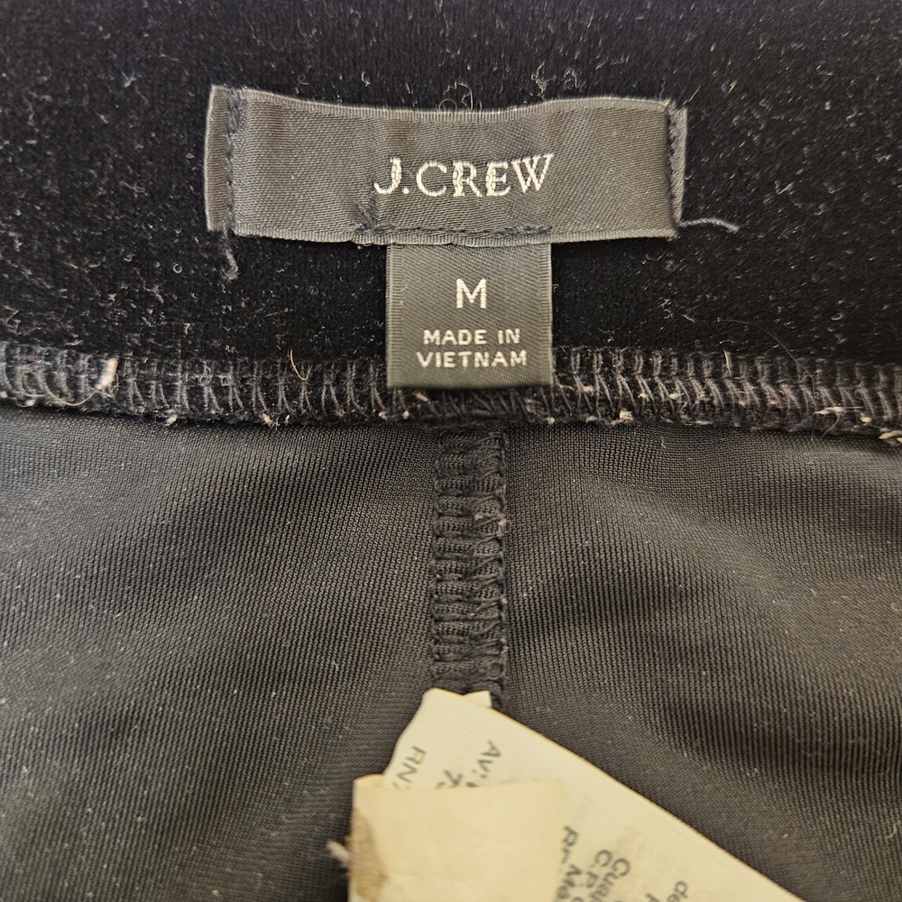 J. Crew Womens Black Velvet Leggings - Picture 2 of 5